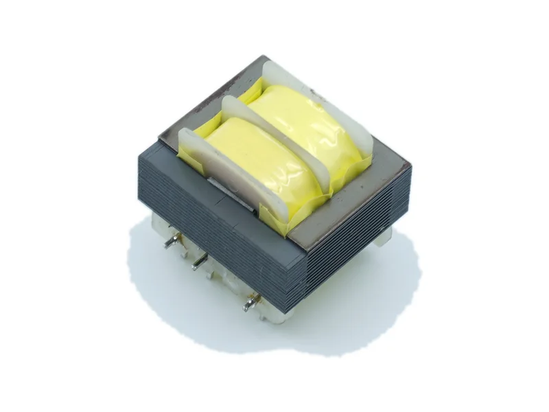 Custom compact PCB-mount low-frequency transformer manufactured by KATOY