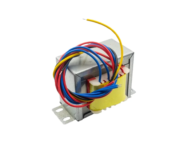 Custom EI-core low-frequency transformer with wire leads manufactured by KATOY