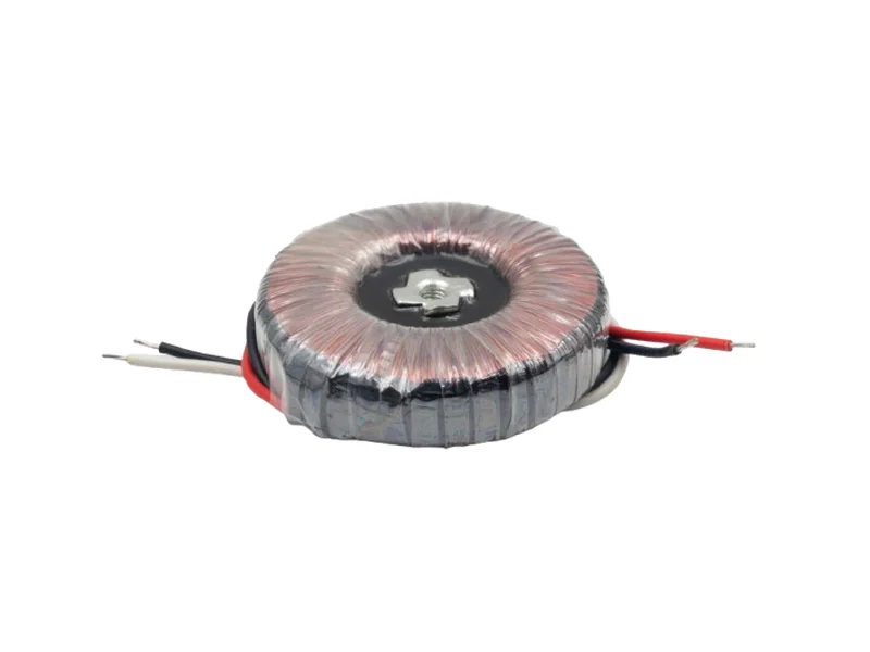 Custom toroidal transformer with center bolt manufactured by KATOY