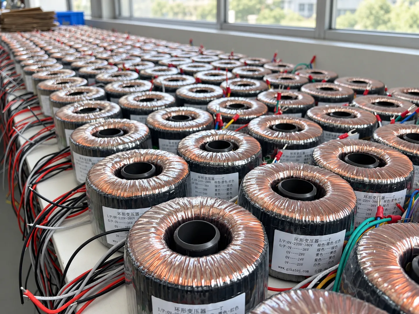 Toroidal magnetic components in batch production at KATOY